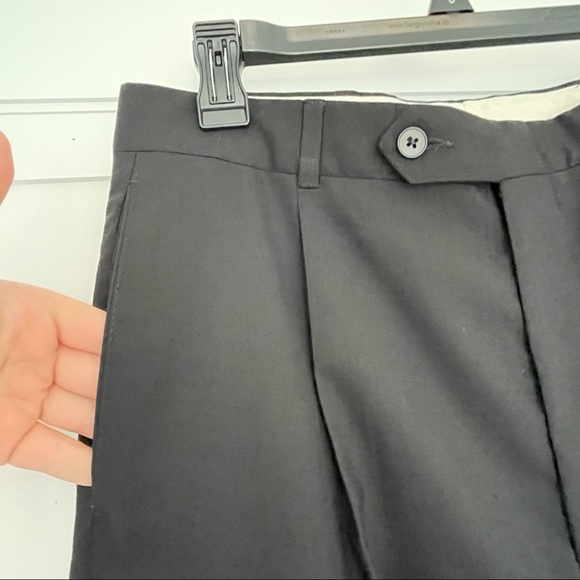 Oscar De Le Renta Men Luxury Black 100% Wool Dress Pants Trousers Slacks - Picture 13 of 17